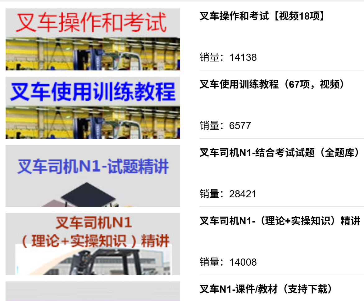 叉车司机N1-结合考试试题（全题库）各个知识点讲解